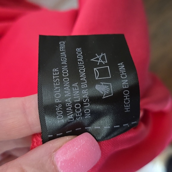 Perfectly Priscilla Magenta Pink Maxi Sheer Ruffle Sleeve Tie Waist Size 1X - Picture 9 of 10